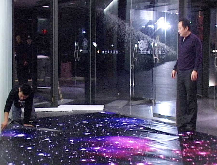 萬科圣誕節氛圍營造-萬科總部布置開始2